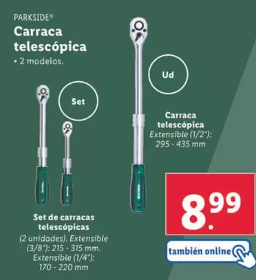 Oferta de Parkside - Carraca Telescopica por 8,99€ en Lidl