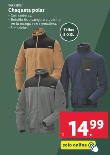 Oferta de Parkside - Chaqueta Polar por 14,99€ en Lidl