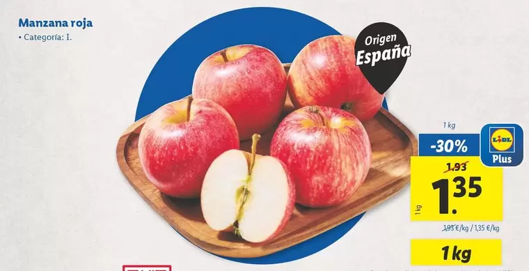 Oferta de Manzana Roja por 1,35€ en Lidl