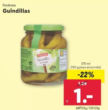 Oferta de Freshona - Guindillas por 1€ en Lidl