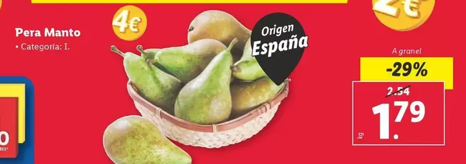 Oferta de Origen - Pera Manto por 1,79€ en Lidl