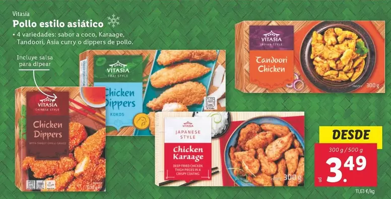 Oferta de Vitasia - Pollo Estilo Asiatico por 3,49€ en Lidl