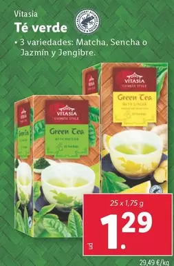 Oferta de Vitasia - Te Verde por 1,29€ en Lidl