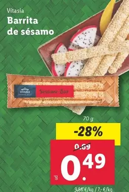 Oferta de Vitasia - Barrita De Sesamo por 0,49€ en Lidl