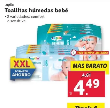 Oferta de Lupilu - Toallitas Humedas Bebe por 4,49€ en Lidl