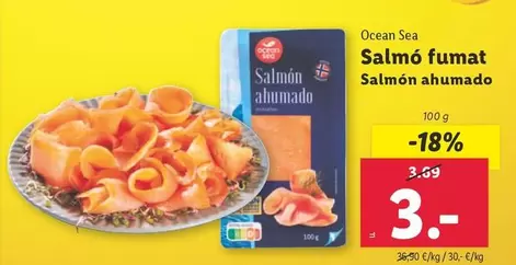 Oferta de Ocean Sea - Salmon Ahumado por 3€ en Lidl