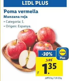 Oferta de Manzana Roja por 1,35€ en Lidl