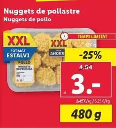 Oferta de Nuggets De Pollo por 3€ en Lidl