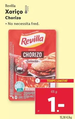 Oferta de Revilla - Chorizo por 1€ en Lidl