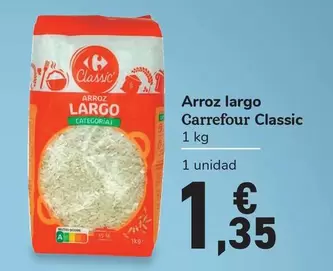 Oferta de Carrefour Classic - Arroz Largo  por 1,35€ en Carrefour Express