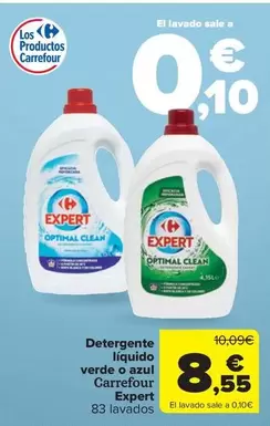 Oferta de Carrefour - Detergente Líquido Verde O Azul Expert por 8,55€ en Carrefour Market