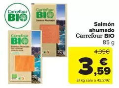 Oferta de Carrefour - Salmon Ahumado Bio por 3,59€ en Carrefour Market