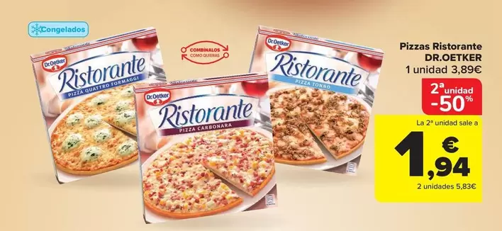 Oferta de Dr Oetker - Pizzas Ristorante por 3,89€ en Carrefour Market