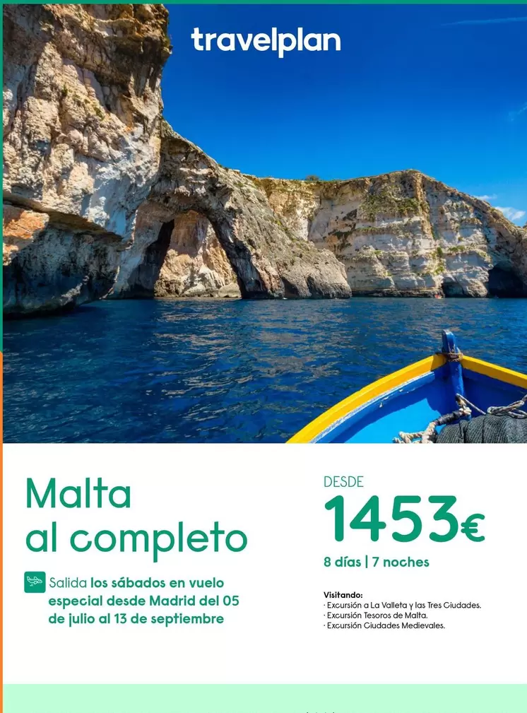 Oferta de Travelplan - Malta Al Completo por 1453€ en Travelplan