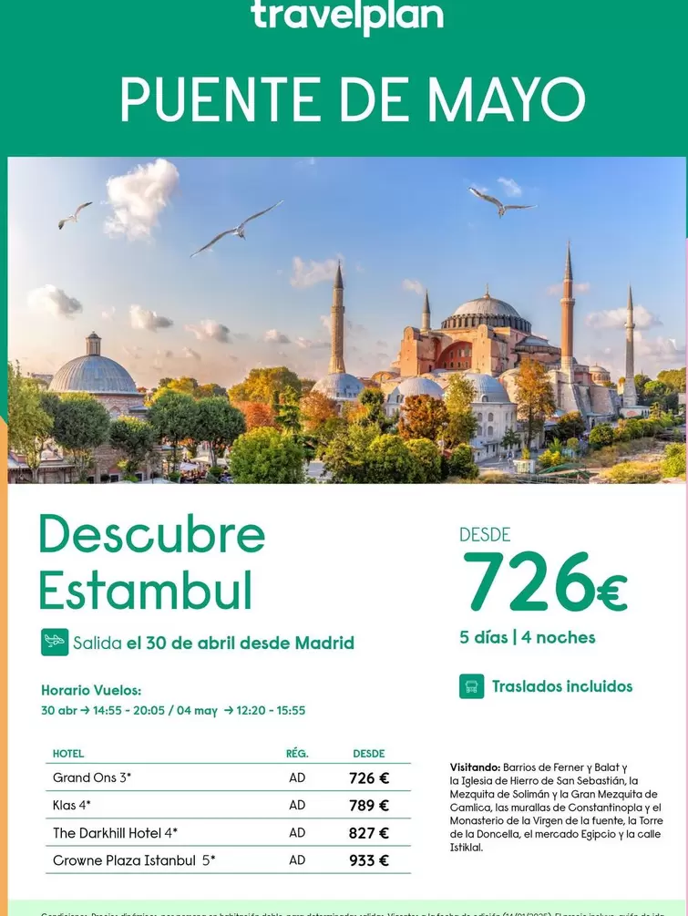 Oferta de Travelplan - Descubre Estambul por 726€ en Travelplan