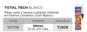 Oferta de Ceys - Total Tech Blanco por 7€ en Isolana