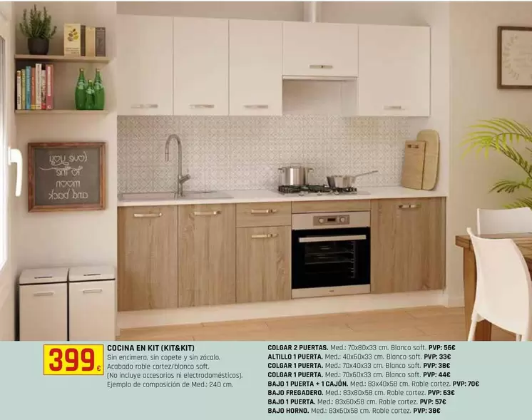 Oferta de Cocina En Kit por 399€ en CMB Bricolage