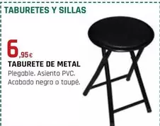 Oferta de Taburete De Metal por 6,95€ en CMB Bricolage