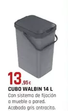 Oferta de Cubo Walbin 14 L por 13,95€ en CMB Bricolage