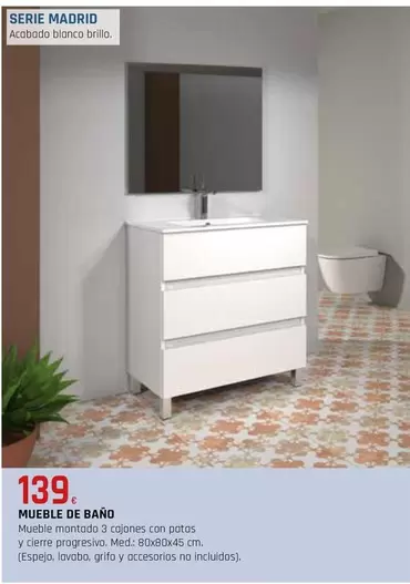 Oferta de Serie Madrid Mueble De Baño por 139€ en CMB Bricolage