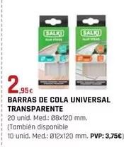 Oferta de Salki - Barras De Cola Universal Transparente por 2,95€ en CMB Bricolage