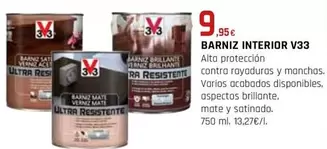 Oferta de Barniz Interior V33 por 9,95€ en CMB Bricolage