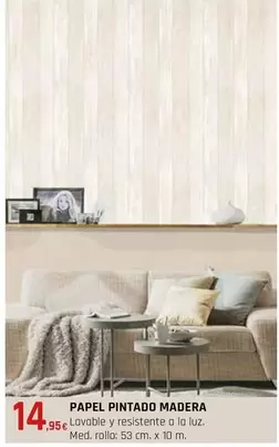 Oferta de Papel Pintado Madera por 14,95€ en CMB Bricolage