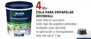 Oferta de Bostik - Cola Para Empapelar Decowall  por 4,95€ en CMB Bricolage