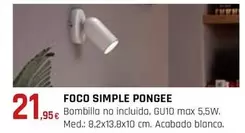 Oferta de Foco Simple Pongee por 21,95€ en CMB Bricolage