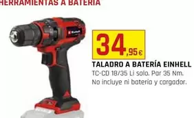 Oferta de Einhell - Taladro A Bateria por 34,95€ en CMB Bricolage