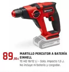 Oferta de Einhell - Martillo Percutor A Batería por 89,95€ en CMB Bricolage