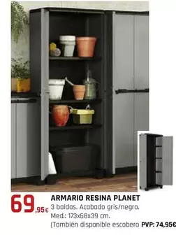 Oferta de Armario Resina Planet por 69,95€ en CMB Bricolage