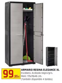 Oferta de Armario Resina Elegance Xl por 99,95€ en CMB Bricolage