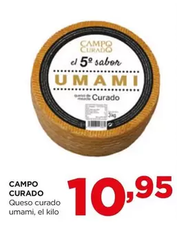 Oferta de Campo Curado - Queso Curado Umami por 10,95€ en Alimerka