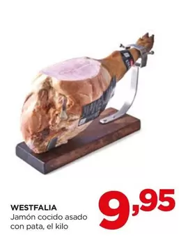 Oferta de Westfalia - Westfalia Jamón Cocido Asado Con Pata por 9,95€ en Alimerka