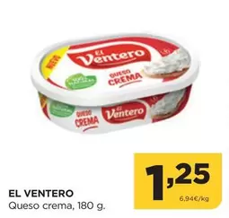 Oferta de El Ventero - Queso Crema por 1,25€ en Alimerka