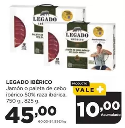 Oferta de Legado Ibérico - Jamon O Paleta De Cebo Iberico 50% Raza Iberica por 45€ en Alimerka