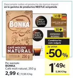 Oferta de Nestlé - Bonka Cafe Molt Natural por 2,99€ en Caprabo