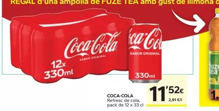 Oferta de Coca-Cola - Refresc De Cola por 11,52€ en Caprabo