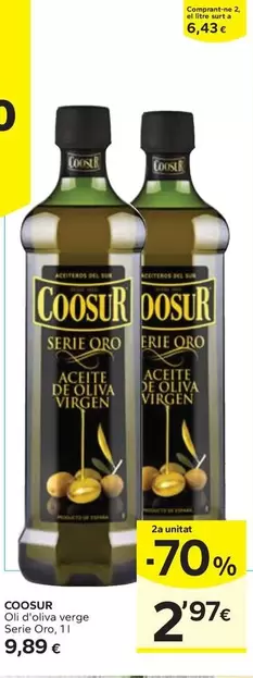 Oferta de Coosur - Oli D'Oliva Verge Serie Oro por 9,89€ en Caprabo