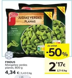 Oferta de Findus - Mongetes Verdes Planes por 4,34€ en Caprabo