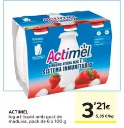 Oferta de Actimel - Iogurt Liquid Amb Gust De Maduixa por 3,21€ en Caprabo