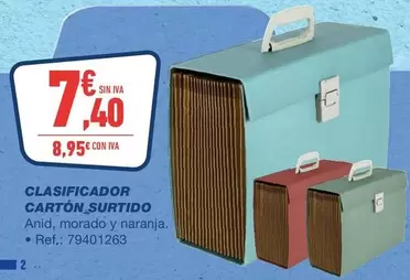 Oferta de Clasificador Carton Surtido por 7,4€ en Bureau Vallée