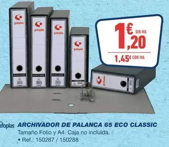 Oferta de Grafoplas - Archivador De Palanca por 1,2€ en Bureau Vallée