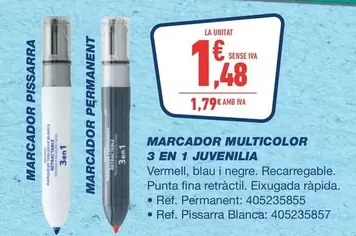 Oferta de Marcador Multicolor 3 En 1 Juvenilia por 1,48€ en Bureau Vallée