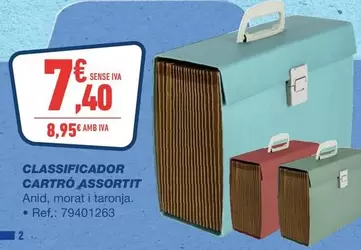 Oferta de Classicificador Cartró Assortit por 7,4€ en Bureau Vallée