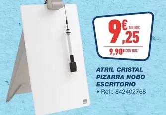 Oferta de Atril Cristal Pizarra Nobo Escritorio por 9,25€ en Bureau Vallée