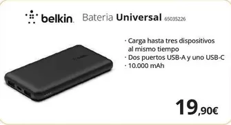 Oferta de Belkin - Bateria Universal por 19,9€ en Ecomputer