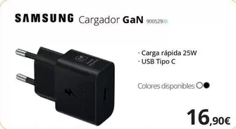 Oferta de Samsung - Cargador GaN por 16,9€ en Ecomputer