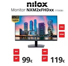 Oferta de Nilox - Monitor NXM2XFHDXX  por 99€ en Ecomputer